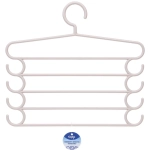 Вешалка многофунциональная «ИДЕЯДОМА», цвет пудрово белый, 5 отд, 33*36*5см (Лейбл Селфи)