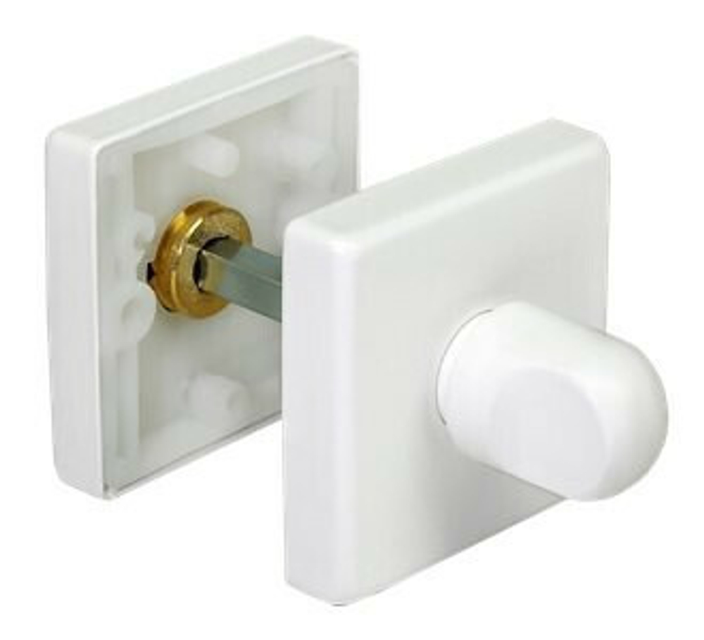 LUX-WC-SQ BIA,завертка сантехническая,цвет-белый
