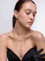 Колье "Mountain Plump Cross" Gold