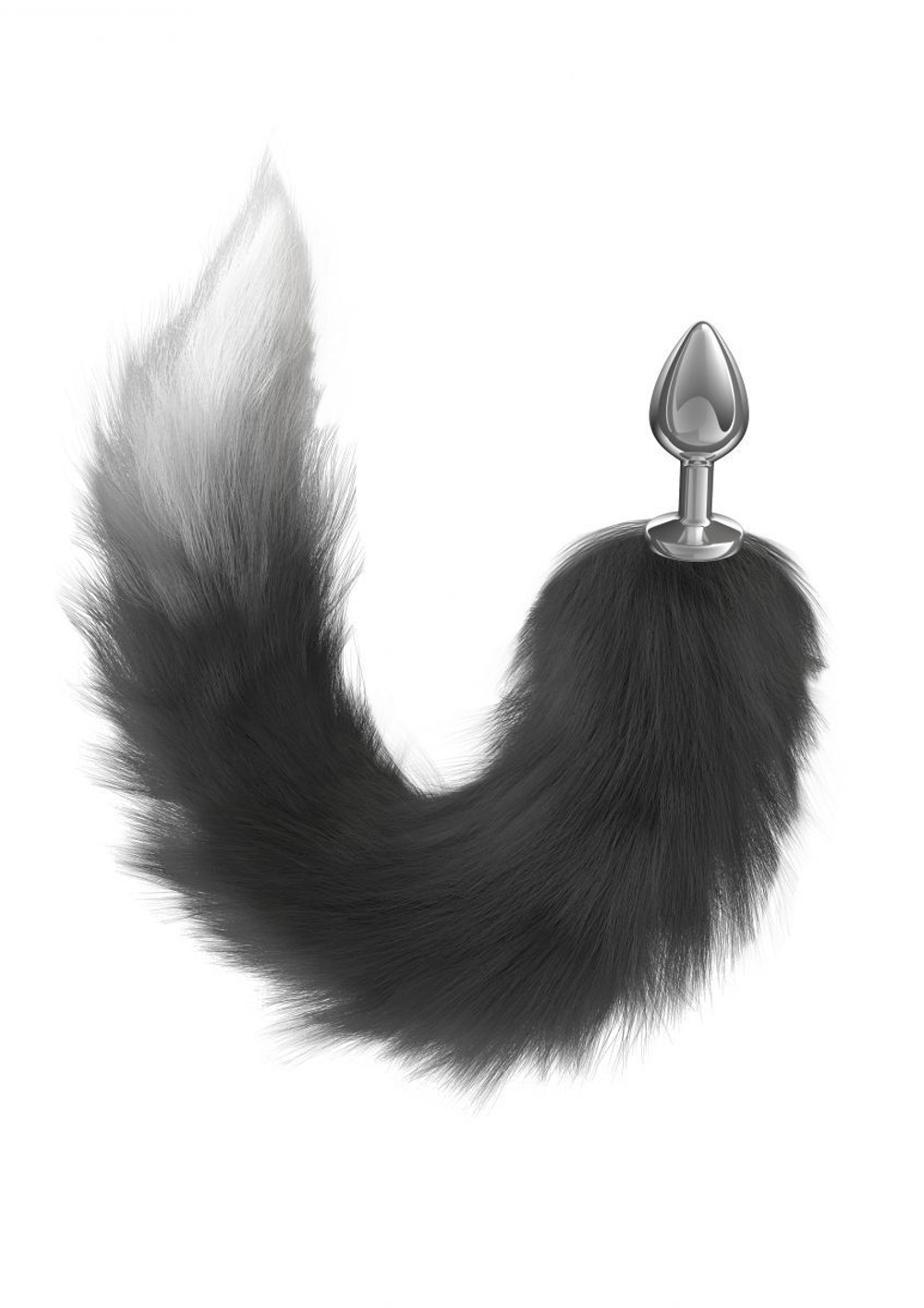 Анальная пробка Lola Games Galaxy с черным меховым хвостом