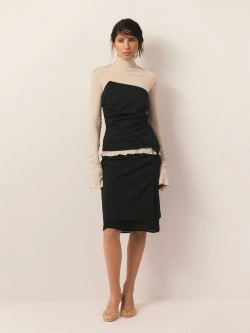 Юбка двойная со сборкой