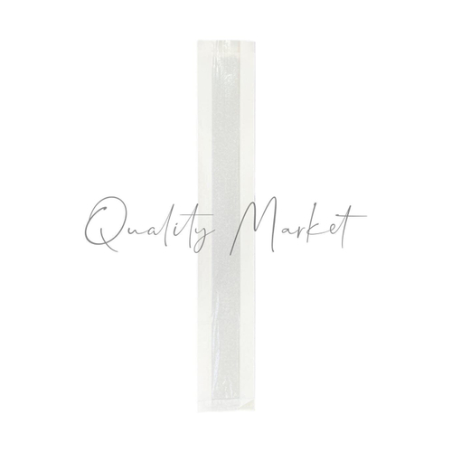 Бумажный пакет с окном 50 мм с плоским дном 100*50*640 мм 40 г/м2 белый, 1000шт