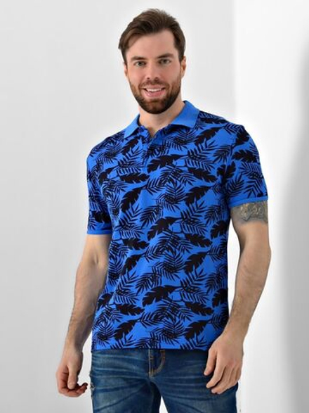 [m]Футболка поло муж. листья ФПМ0007