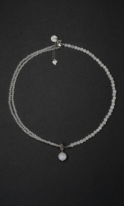 Колье Сотуар "Memo Flow" из лунного камня