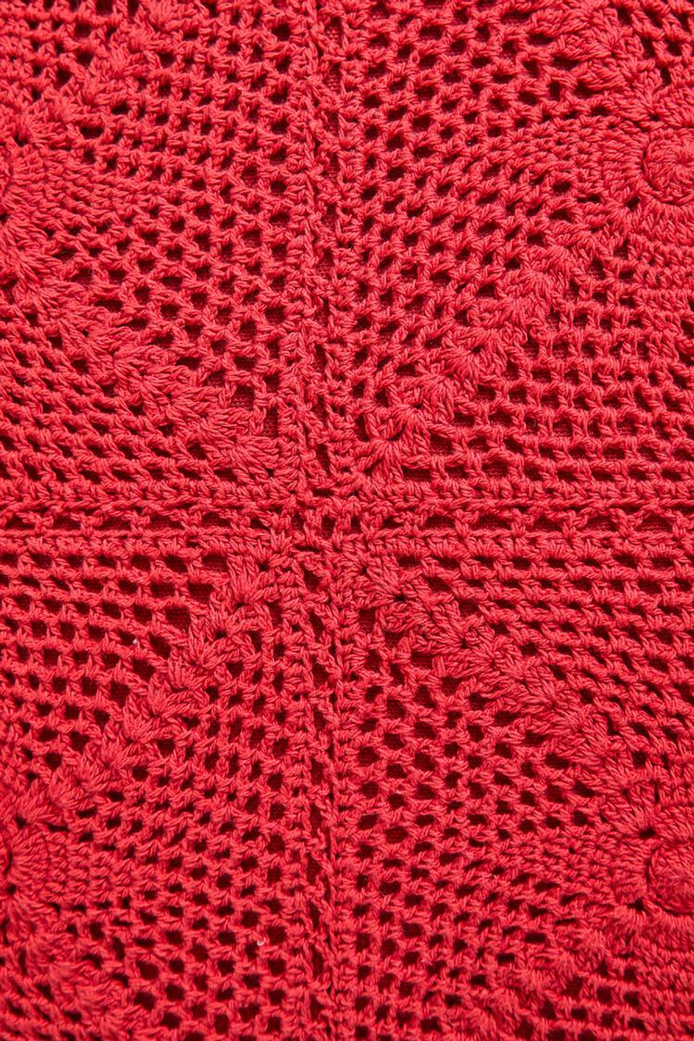 ZARA HOME ВЯЗАНЫЙ ЧЕХОЛ ДЛЯ ДЕКОРАТИВНОЙ ПОДУШКИ, КРАСНЫЙ