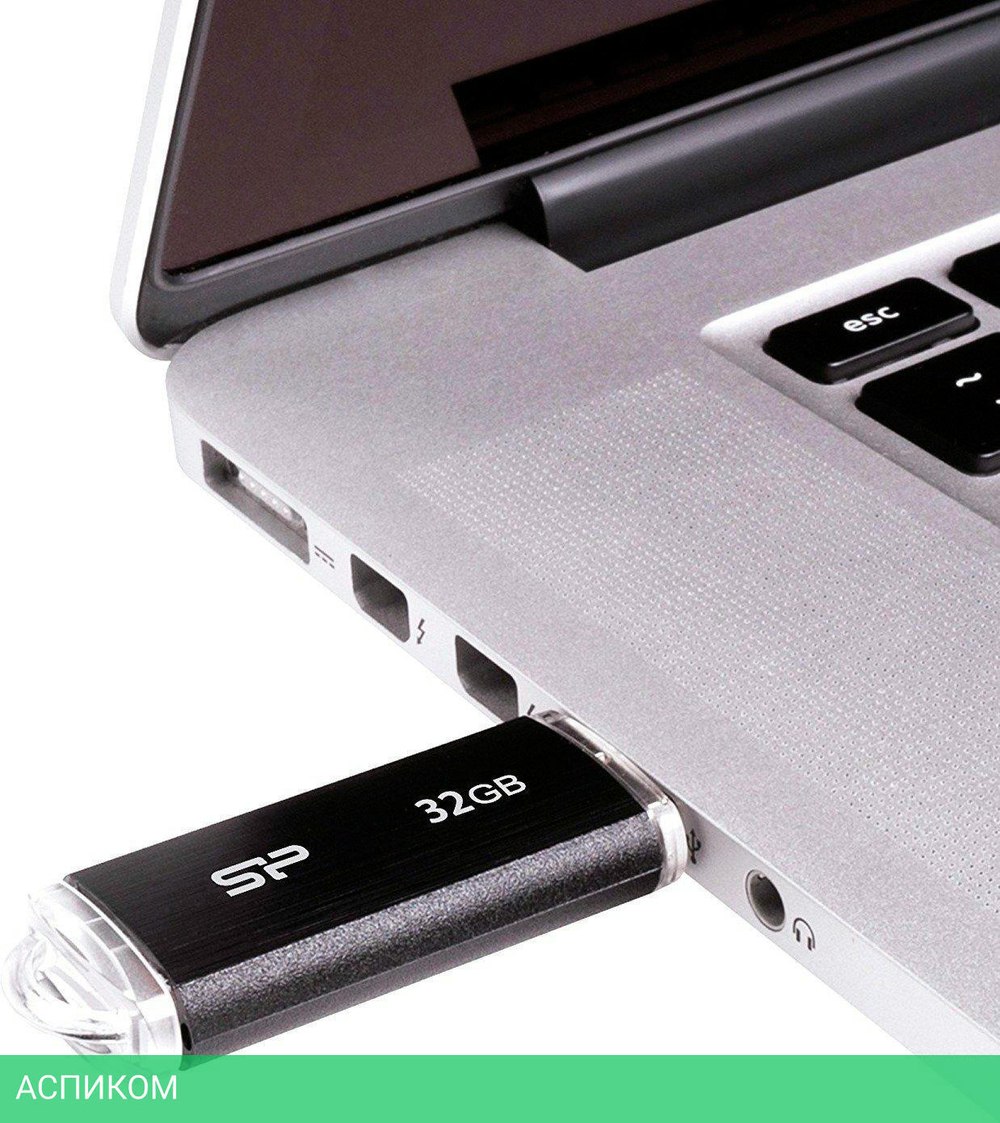 USB Flash-накопитель Silicon-Power Ultima U02 32GB черный (SP032GBUF2U02V1K)
