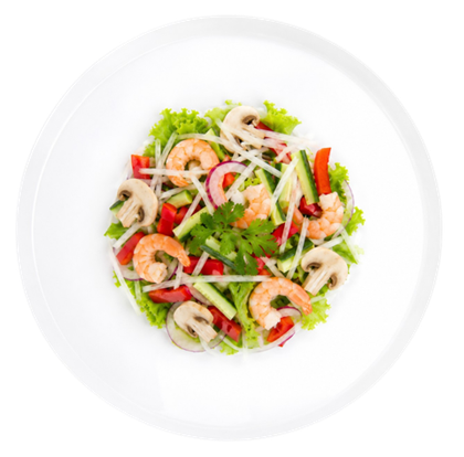 Салат овощной «Фреш с креветками»