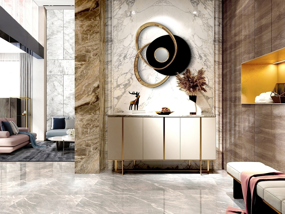 Trio Настенная скульптура черная/розовое золото