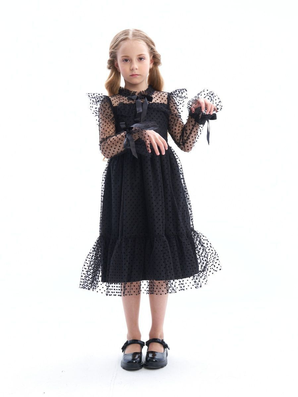 Пышное платье Уэнсдэй (Wednesday Addams) вещь на Хэллоуин