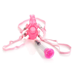 Розовая вагинальная пробочка с зайкой для клитора BUNNY (Цвет: розовый)