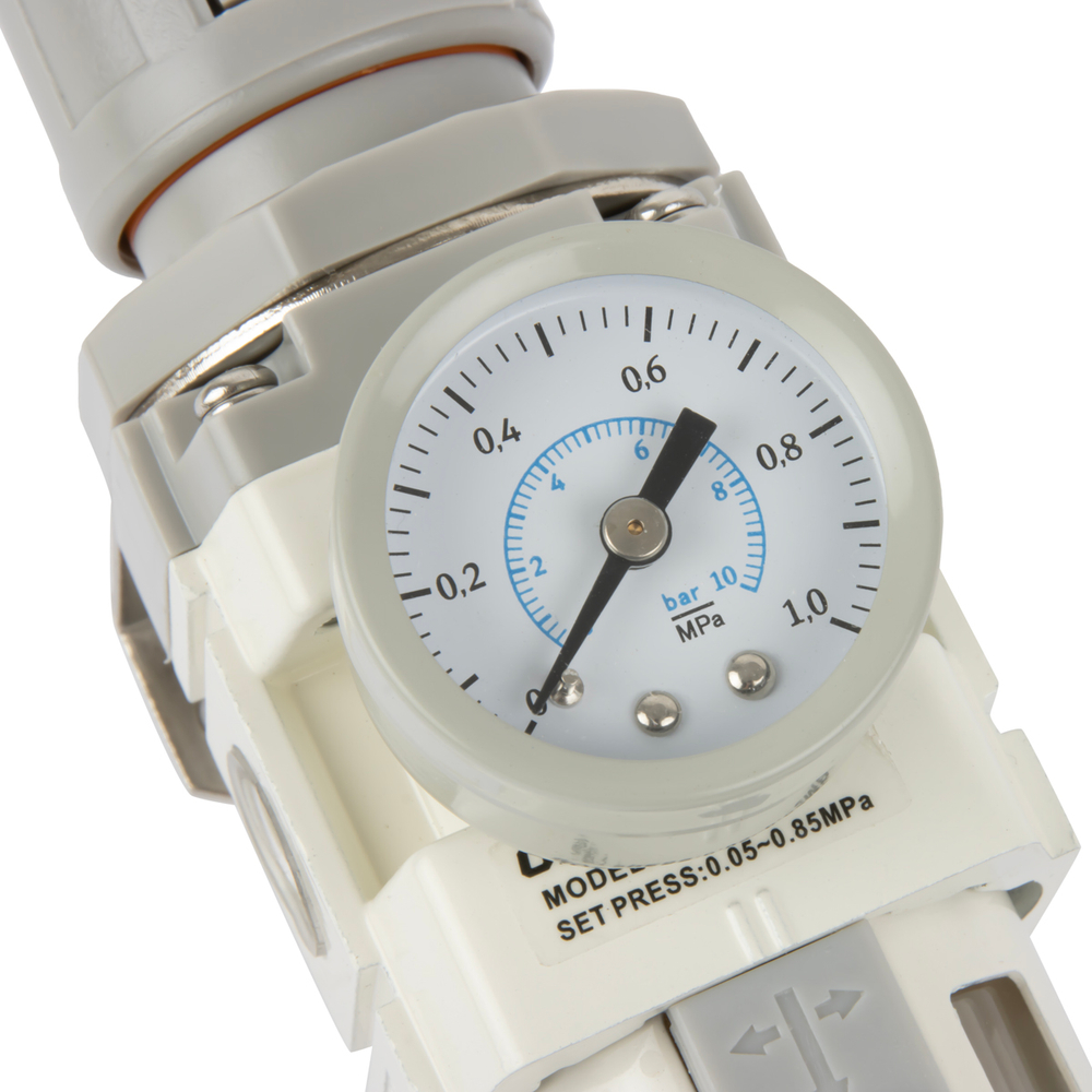 AW3000-03 Фильтр-масловлагоотделитель с манометром и регулятором давления 3/8"