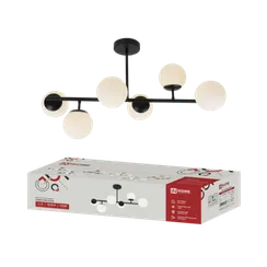 Люстра под лампу AURORA LUNA-6G9-BL 6хG9 матовые плафоны, черный корпус IN HOME