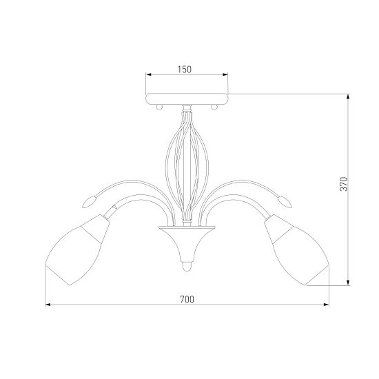 30280/8 / потолочный светильник / античная бронза