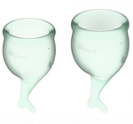 Набор менструальных чаш Satisfyer Feel secure Menstrual Cup светло-зеленый 2 шт