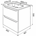 Тумба с раковиной Iddis Edifice 60 EDI60C0i95K капучино