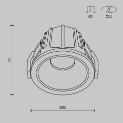 Встраиваемый светильник Technical DL043-01-10W3K-RD-W