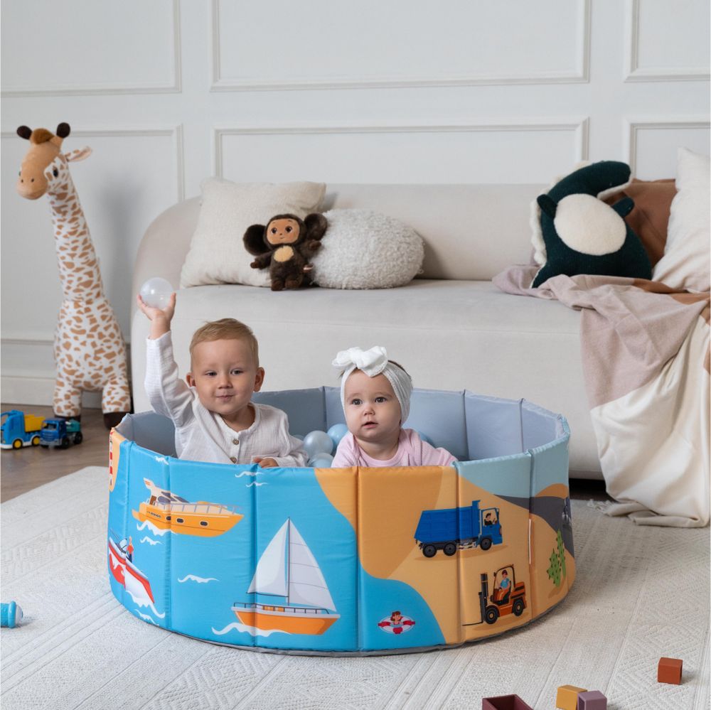 Игрушка Детский сухой бассейн TM Romana Мир приключений Транспорт складной