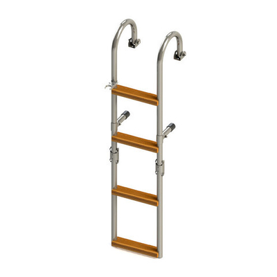 Трап складной с горизонтальным креплением, 4 ступени ироко (ширина 215мм.) (10269376)