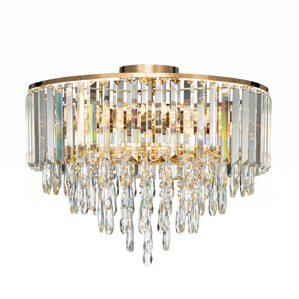 Citilux LEONNA CL320182 Люстра хрустальная Золото