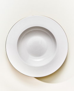 Zara Home тарелка глубокая из костяного фарфора, цвет золотой, 23 см
