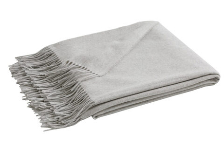 Плед HIMALAYA PERLE Плед кашемир 200 Blanc des Vosges 130x180 Серый