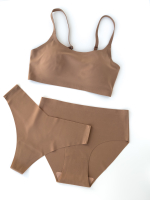 Стринги бесшовные цвет БЕЖЕВЫЙ, размер S