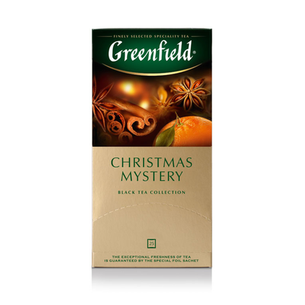 Чай черный в пакетиках Greenfield Christmas Mystery, 25 пак
