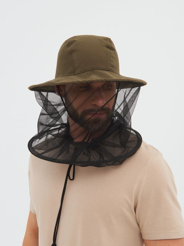 Панама-накомарник с кольцом Антигнус ткань Смесовая цвет Хаки