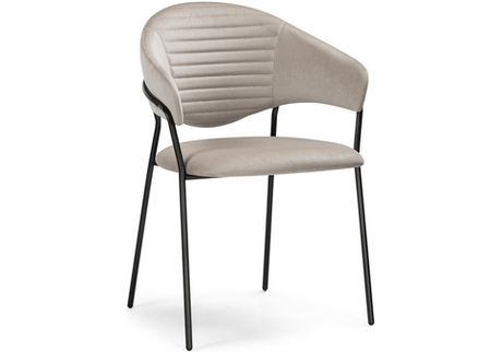 Стул на металлокаркасе Woodville Рансол дымчатый, черный глянец