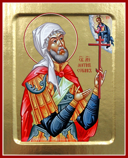 Икона Лонгина Сотника, мученика на дереве: 125 х 160 (Синопсисъ)