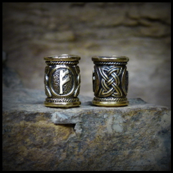 Бусина "Старший Футарк. Руна Феху " (малая) для темляков или браслетов