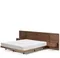 Кровать Norlen с 2 тумбочками из орехового шпона с темной отделкой LED 180 x 200 см