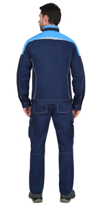 Костюм СИРИУС-ДЖЕТ куртка, брюки синий с голубым тк. мех. стрейч с ВО
