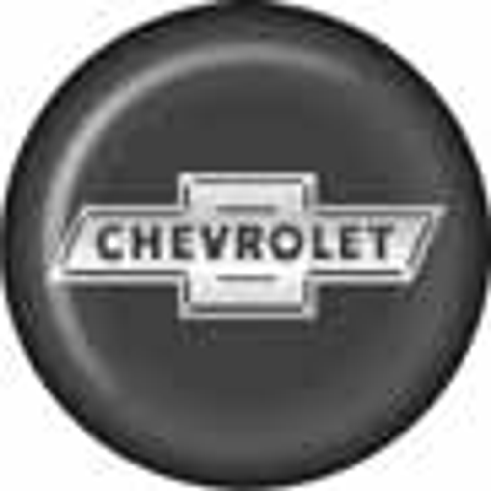 Наклейки  на колпаки D-6см - "Chevrolet" (объемная) голографическая (черный фон) (кт4шт) 04684