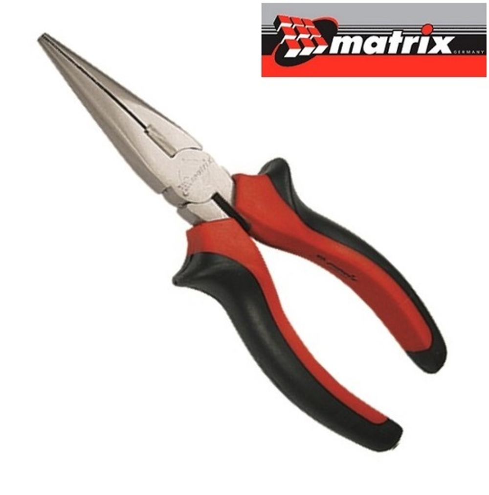 Длинногубцы прямые 180 мм  Matrix Nickel 17166