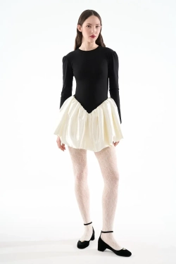 Платье-русалка с юбкой из тафты