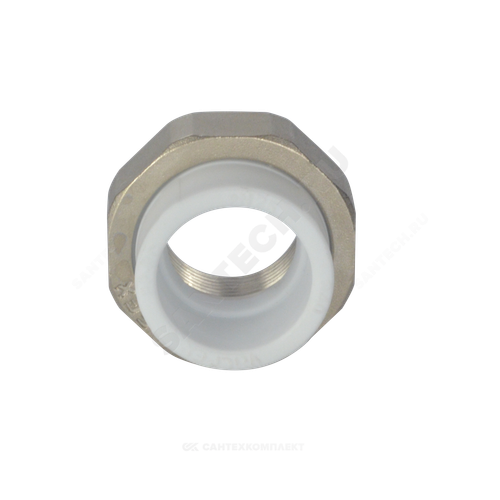 Муфта PP-R комбинированная разъемная белая Дн 20х1/2" ВР усиленная VALFEX 10155015У