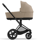 Коляска 3 в 1 Cybex Priam IV Matt Black complete и автокресло Aton S2 i-Size Moon Black Cozy Beige