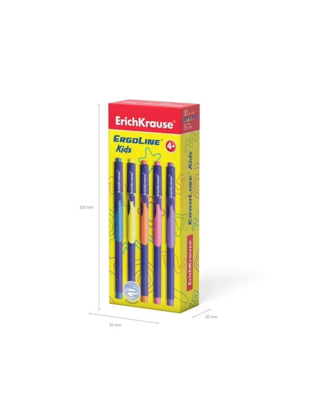 Ручка шариковая Ultra Glide ErgoLine Kids упаковка 10 шт.