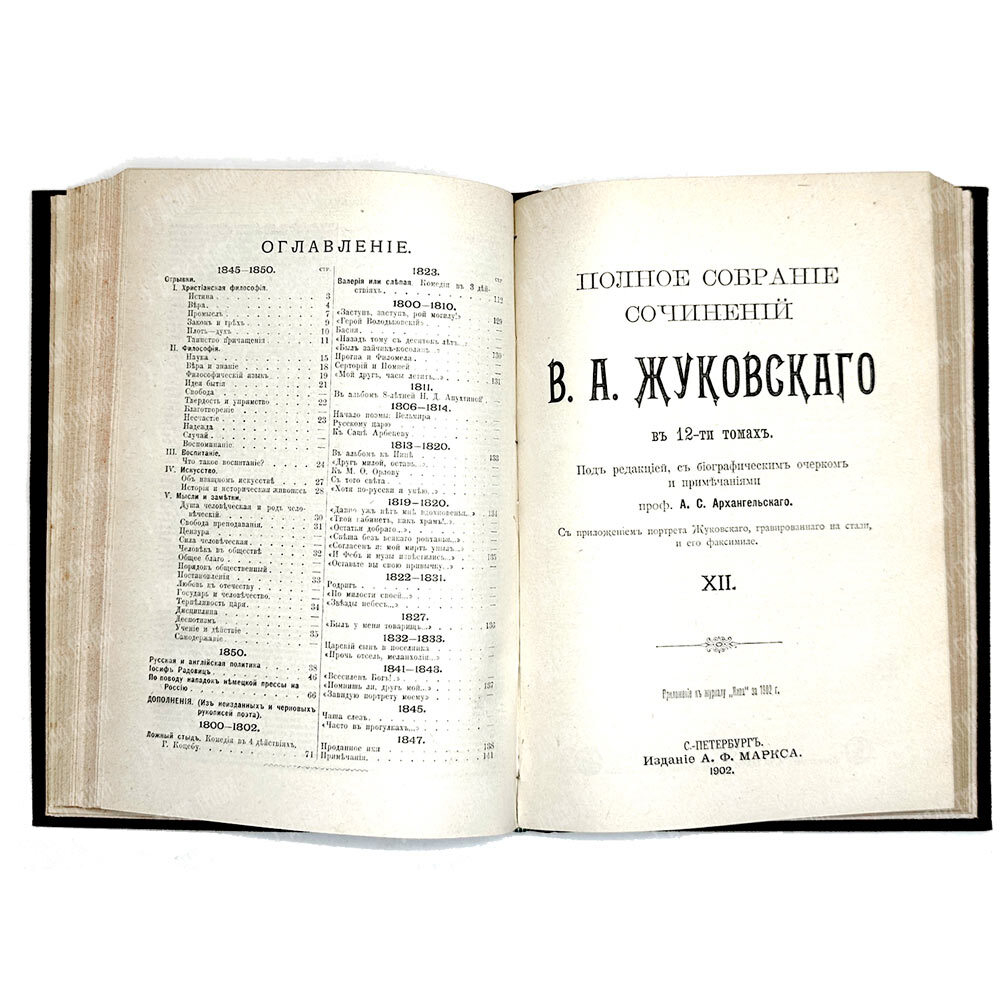 Жуковский В. А. Полное собрание сочинений : в 12 т. Т. 1-4. СПб., изд. Маркс, 1902 г.