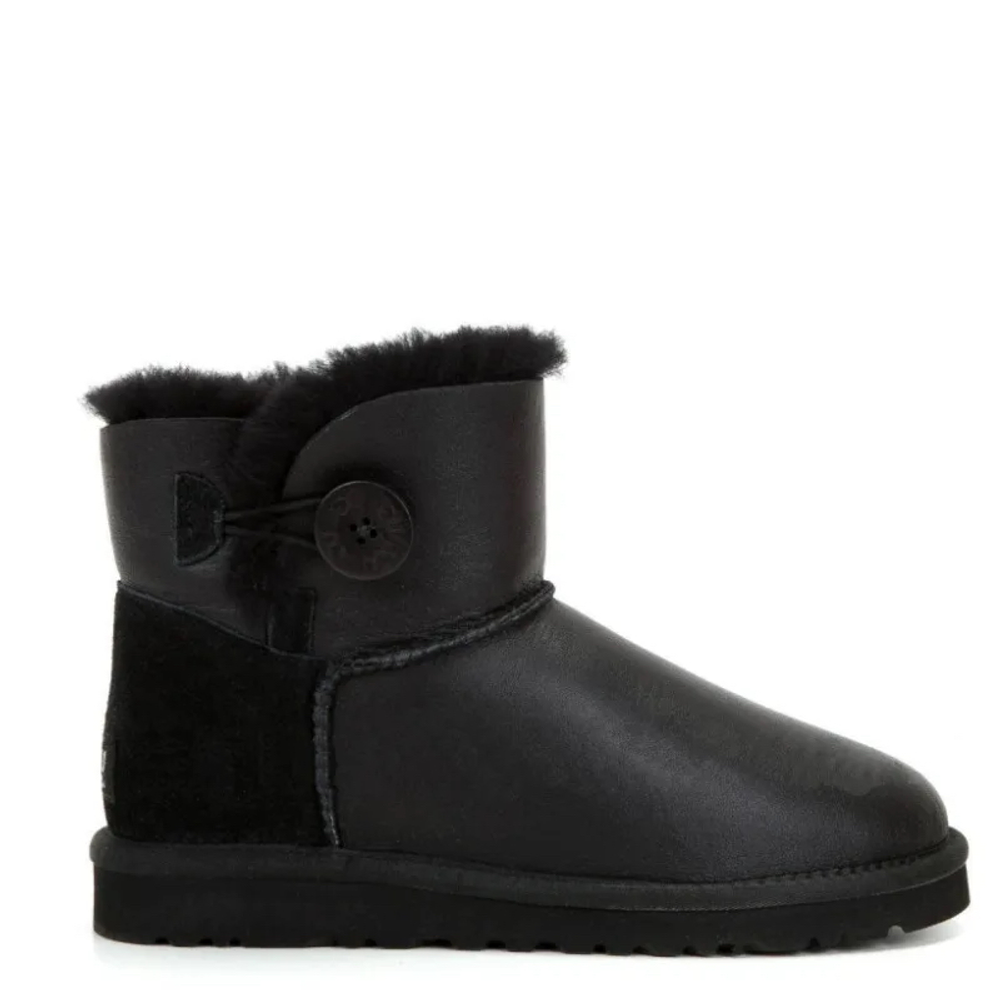 Ugg Mini Bailey Button II Black Metallic