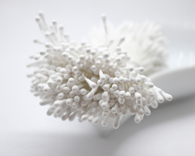 Тычинки двусторонние белые 50 шт.