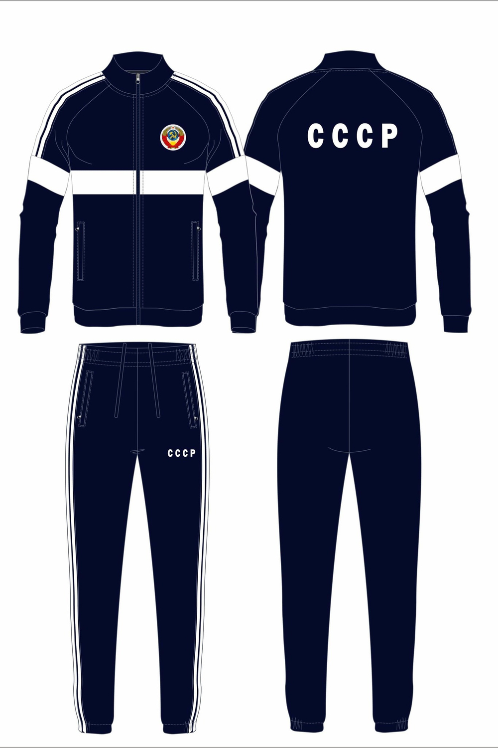 Спортивный костюм СССР 14M-AS-1344 синий