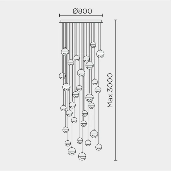 Подвесная люстра MODELUX ML.2408.30 BK