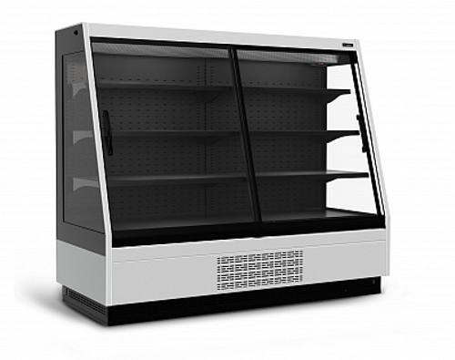 Витрина холодильная Carboma Tokyo 2 F16-08 VV 1,9-1 STANDARD фронт X1 (версия 2.0) (9006-9005)