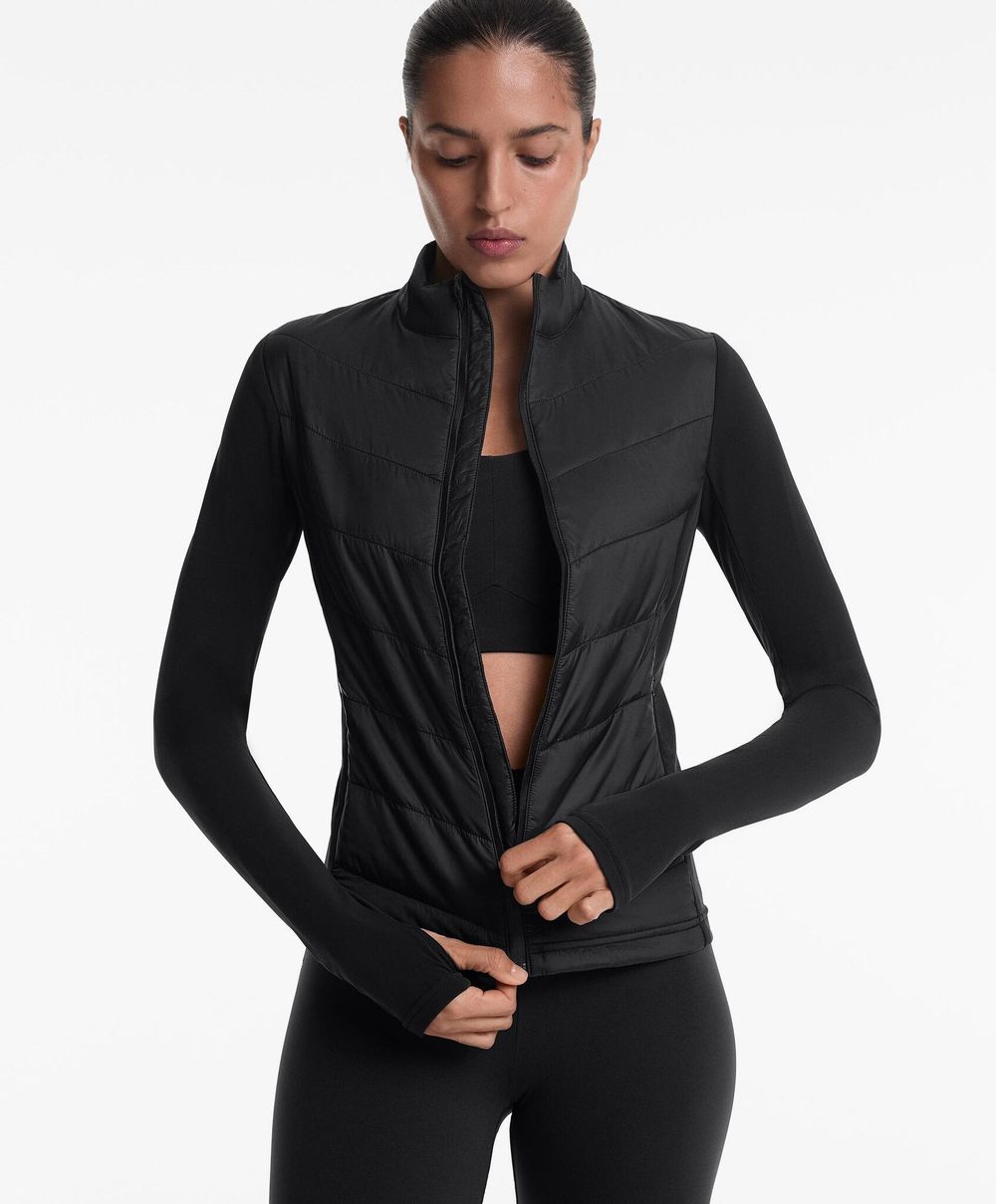 Oysho Утепленная куртка Running с наполнителем FELLEX® Volcanic, черный