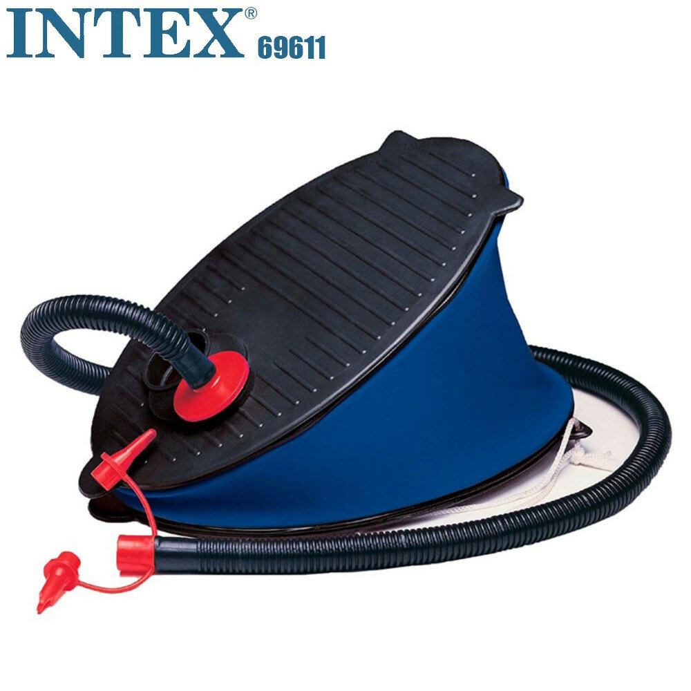 Насос ножной Intex 69611 28 см / Механический насос лягушка Интекс для надувных матрасов, кругов и бассейнов