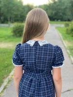 Платье школьное с коротким рукавом