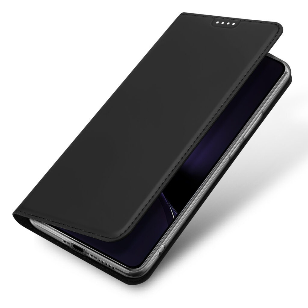 Чехол книжка из PU кожи черного цвета от Dux Ducis для Xiaomi Redmi Turbo 4 и Poco X7 Pro, серия Skin Pro Series Case