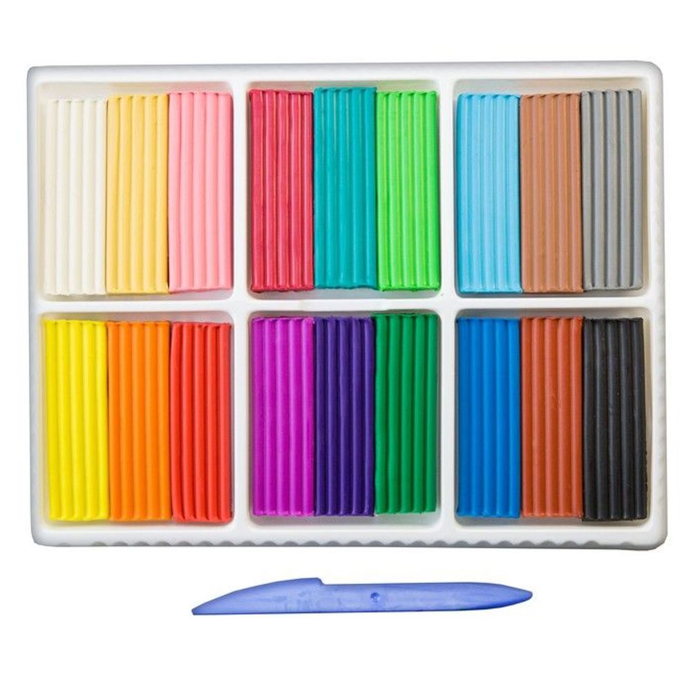 Пластилин 18 цветов Луч Классика, 360гр, со стеком, картон.упак.